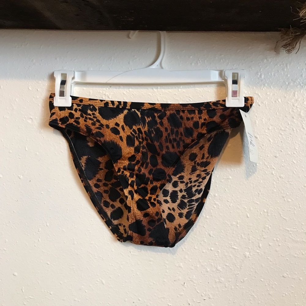Leopard swim bottoms